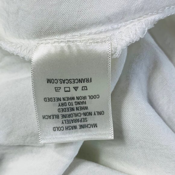 Miami Ivory Striped Halter Dress Size L Belted Linen Blend Cruise Vacation - Picture 6 of 16